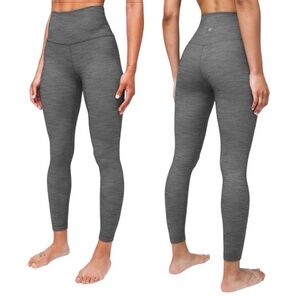 Lululemon Align Pant II 25" US 6 Mini Heathered Herringbone Black White